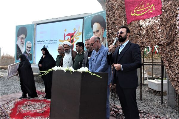 مراسم دومین سالگرد خاکسپاری شهید گمنام آموزشکده فنی دختران قم