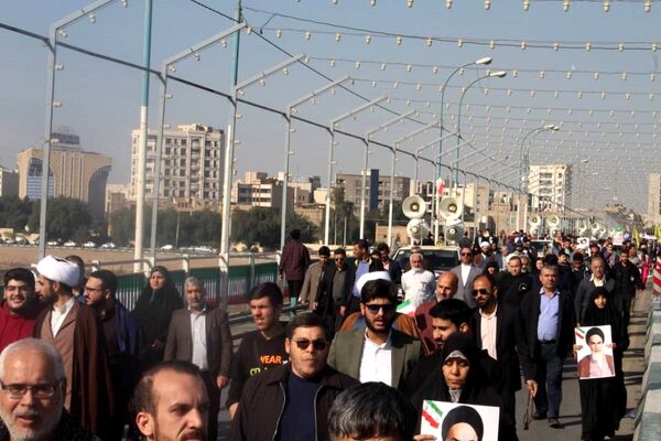همبستگی و اقتدار خوزستانی‌ها در راهپیمایی 22 بهمن