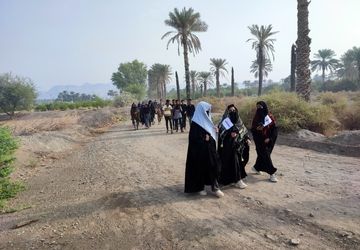 پیاده‌‌روی جاماندگان اربعین در بخش جغین برگزار شد