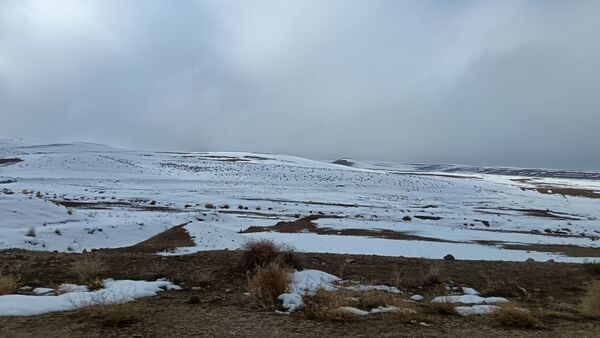 بارش برف زمستانی در روستای برزنون شهرستان نیشابور
