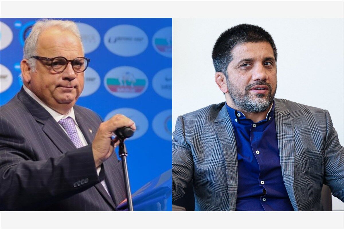 گفت‌وگوی علیرضا دبیر با لالوویچ رئیس اتحادیه جهانی کشتی