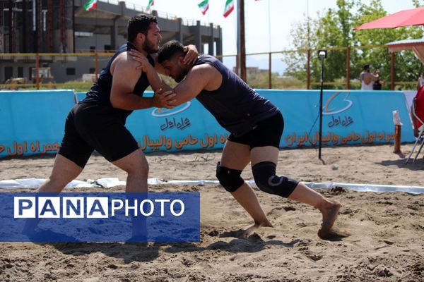 مسابقات کشوری انتخابی تیم ملی کُشتی ساحلی در بناب