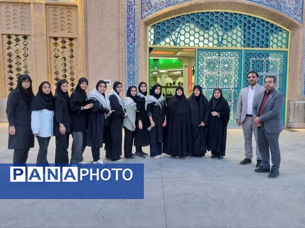 حضور دانش‌آموزان دبیرستان شهیده معصومه قزوینی در اردوی راهیان نور جنوب