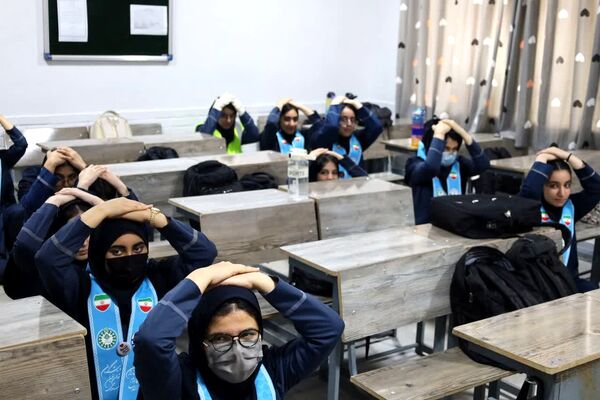پناه‌گیری، خروج، نجات؛ مانور زلزله در خوزستان