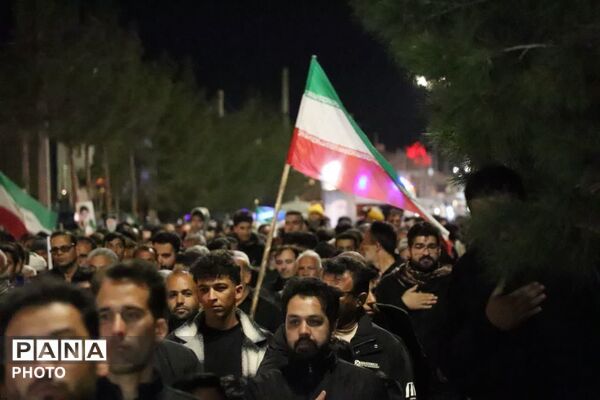 عزاداری مردم بخش بهمن ابرکوه به‌مناسبت شهادت رهبر فرزانه 