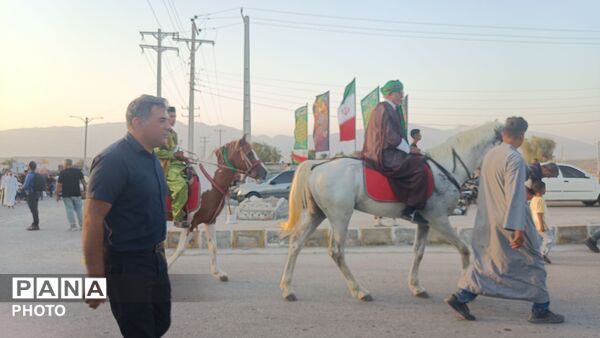 حرکت نمادین کاروان حضرت اباعبدالله الحسین(ع) در روستای رضوان 