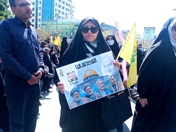 حضور پرشور مشهدی‌ها در راهپیمایی روز قدس؛ فریاد حمایت از فلسطین