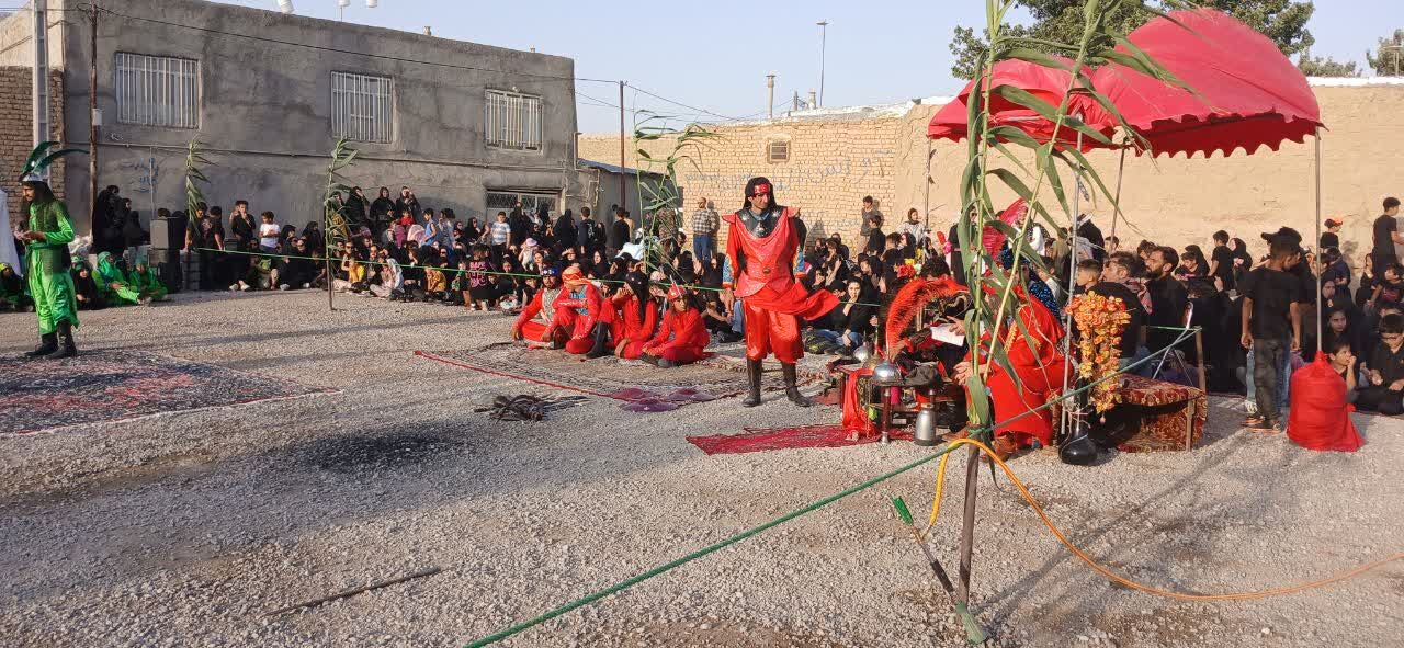 آیین تعزیه‌خوانی در عاشورای حسینی در روستای حسین آباد شیروان