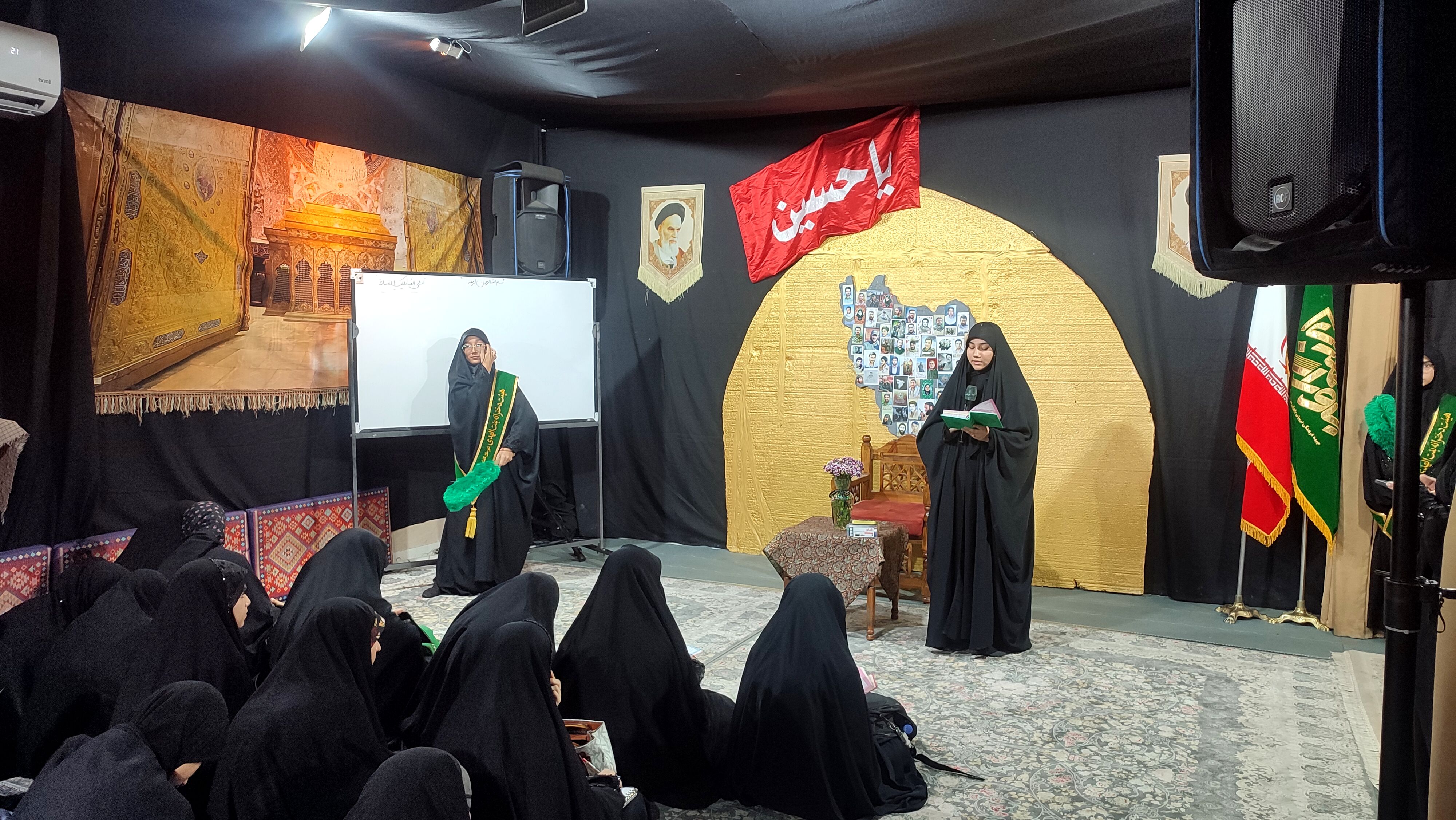 عزاداری نوجوانان بنت الهدی‌ در شب هشتم محرم