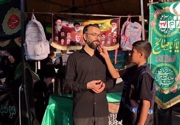 موکب دانش آموزی ملایر؛ هم قدم با زائران اربعین حسینی