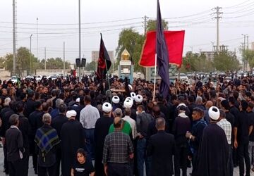 عزاداری و تجدید بیعت هیات‌های مذهبی شهرستان پارسیان با رهبر انقلاب