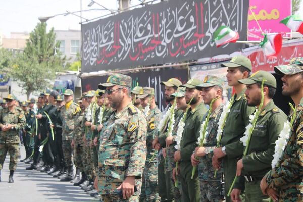 تشییع پیکر شهید محمد نعمتی سعیدآبادی در شهرستان بهارستان