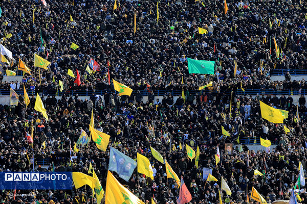 تشییع پیکر شهیدان سیدحسن نصرالله و سیدهاشم صفی الدین