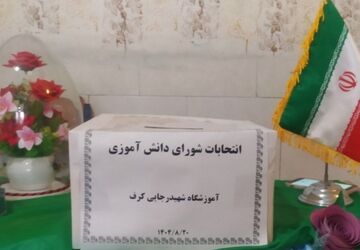  انتخابات شورای دانش‌آموزی در مدرسه شهید رجایی کرف