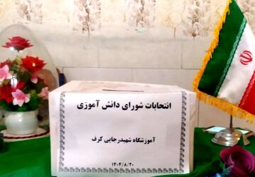  انتخابات شورای دانش‌آموزی در مدرسه شهید رجایی کرف