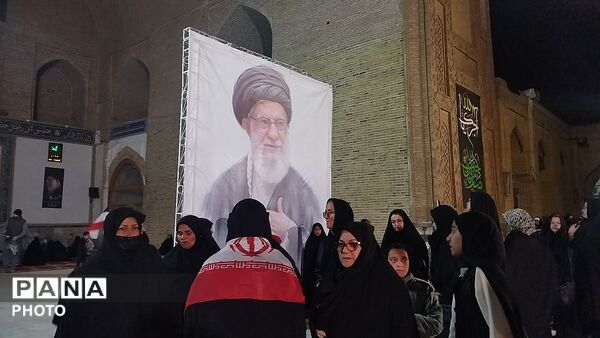 مراسم عزاداری برای شهادت امام خامنه ای در نیشابور 
