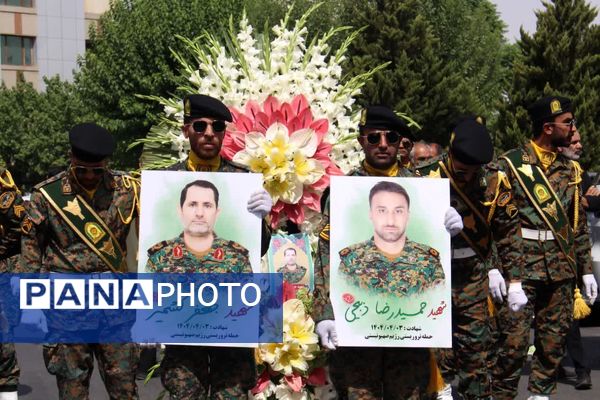 وداع باشکوه مردم دو استان با پیکر شهیدان اقتدار
