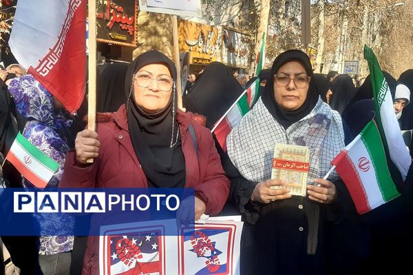 قیام حماسی مردم غیور شهریار در اعلام تنفرازجنایات آمریکا و اسرائیل