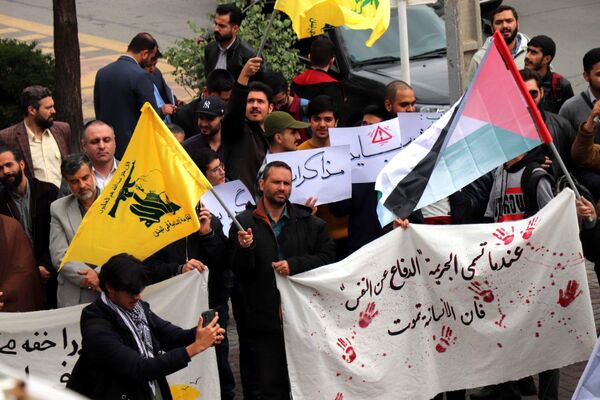 غرش خشم انقلابی دانشجویان دانشگاه آزاد مشهد علیه صهیونیسم و فریاد همبستگی با غزه