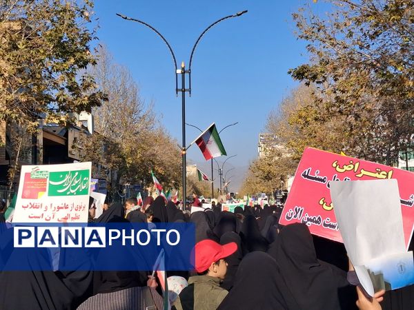 راهپیمایی میثاق با ولایت و محکوم نمودن اغتشاشات گروه های تروریستی در کاشمر