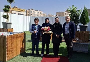 افتتاح نخستین روف گاردن (بام سبز) آموزشی در مدرسه هدف