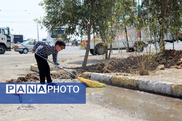 دانش‌آموزان پیشتاز رباط کریم، خادمان کوچک اربعین حسینی