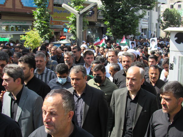 خروش بی‌نظیر سنندج در بدرقه شهید آسمانی رضا بسطامی