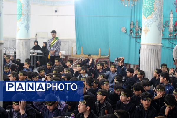 عزاداری دانش‌آموزان قم در آستان مقدس امامزاده سیدعلی(ع)