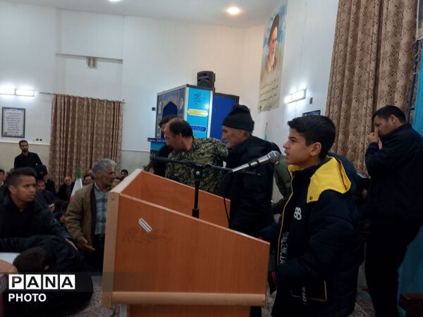 مراسم وداع با شهید علی‌اکبر خوافی در شهرستان میان‌جلگه