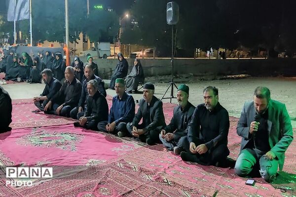 هیئت زنجیر زنی در هشتمین شب از ماه محرم الحرام در حسینیه شهدای شهر بار