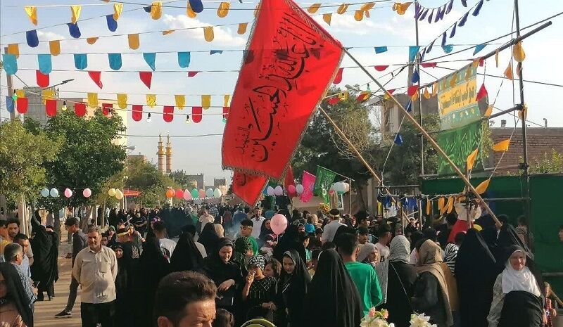 جشن یک کیلومتری عید غدیر در شهرستان بام و صفی آباد 