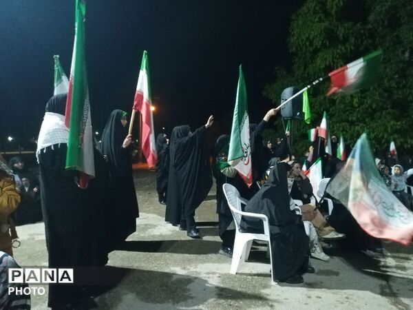 برگزاری اجتماع شبانه در حسینیه شهدای شهر بار 