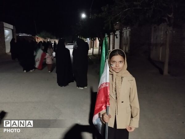 مراسم اربعین امام شهید آیت الله خامنه ای و دانش آموزان میناب در روستای مهدی آباد خلیل آباد 