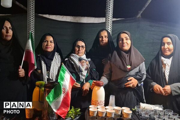 شامگاهی دیگر از حضور گرمه مردمان باشتی در کف خیابان‌ها