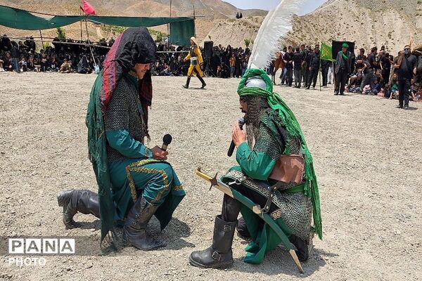مراسم تعزیه خوانی امام حسین (ع) در روز عاشورای حسینی، شهر بار نیشابور