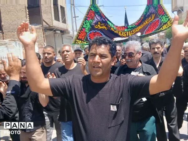 در هشتمین روز ماه محرم طنین نوای یا حسین در کوچه‌های فدافن پیچید
