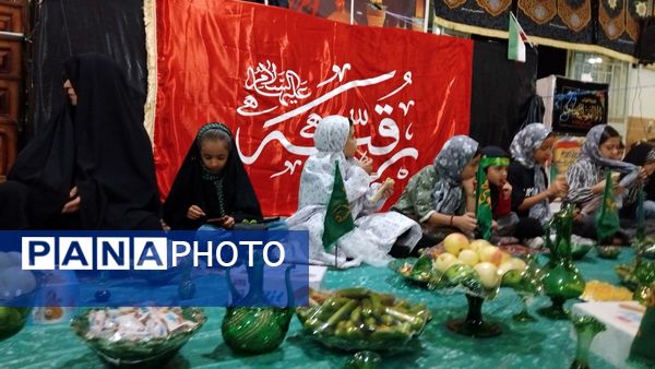 برپایی سفره حضرت‌رقیه (س) در شهر وردنجان