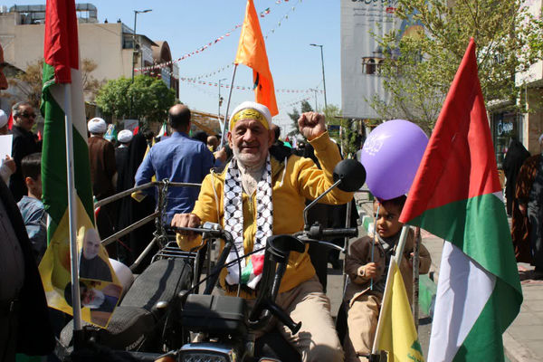 اعلام همبستگی مردم قم با فلسطین در راهپیمایی روز جهانی قدس