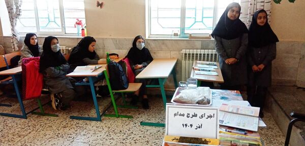 پویش طرح مدام در مدرسه حاج مهدی روحانی روستا ارغا شهرستان خلیل آباد