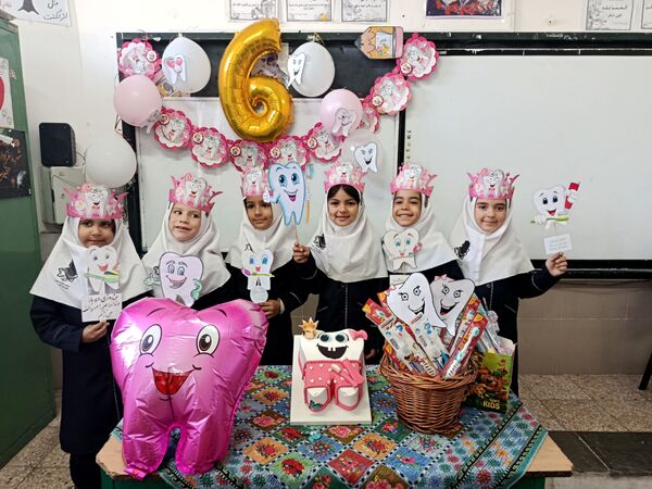جشن دندان شماره شش و پویش دو دو تا یادت نره در دبستان عصمت باخرز