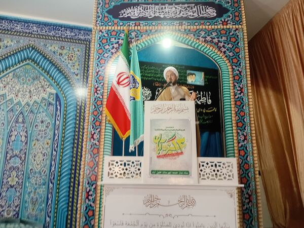 نماز جمعه در مسجد جامع شهرستان خلیل‌آباد