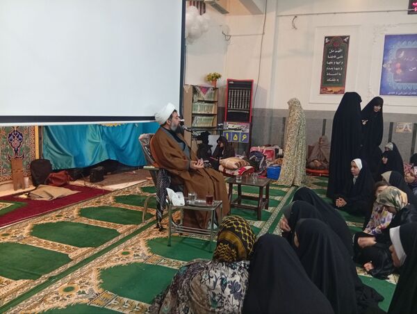 مراسم شهادت حضرت زینب کبری در جمع معتکفین مسجد فاطمیه نیشابور