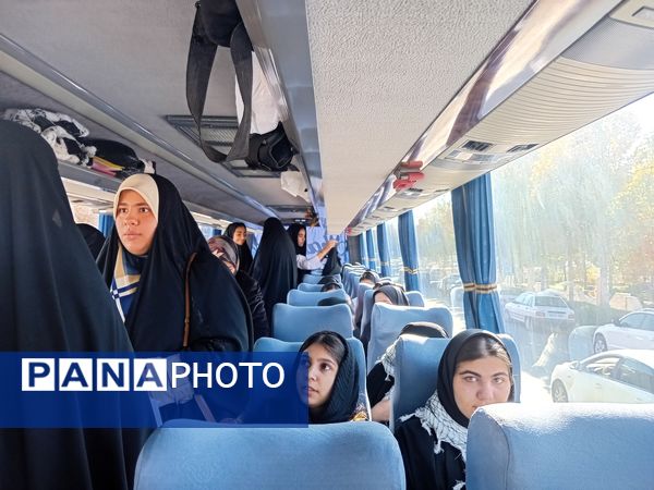 اعزام دانش‌آموزان دختر آشخانه به اردوی راهیان نور