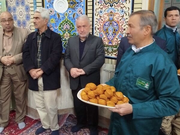 مراسم ولادت حضرت امام حسین (ع) در تکیه حسینی شهرستان کاشمر 