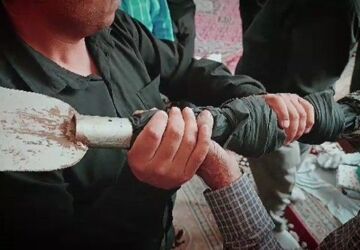 مراسم سنتی علم بندان در روستای اصقول سربیشه