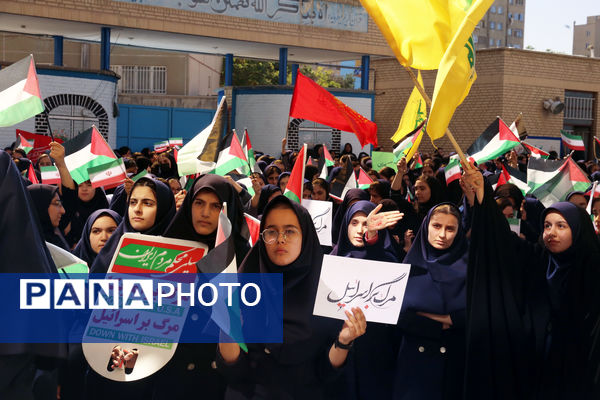 محکومیت جنایت‌های رژیم صهیونیستی در مدارس آذربایجان‌شرقی