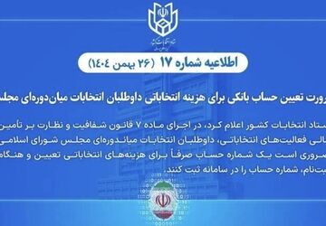 ضرورت تعیین حساب بانکی هزینه انتخاباتی داوطلبان انتخابات میان‌دوره‌ای مجلس