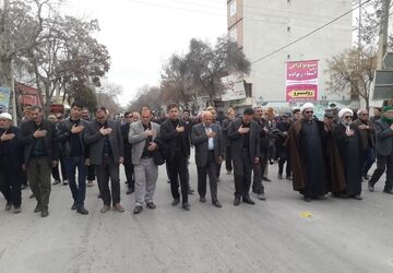 مراسم دسته عزاداری و سینه‌زنی روز شهادت امام علی (ع) در شهر آشخانه