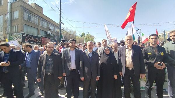 حضور مسولان آموزش و پرورش خراسان رضوی در راهپیمایی روز قدس