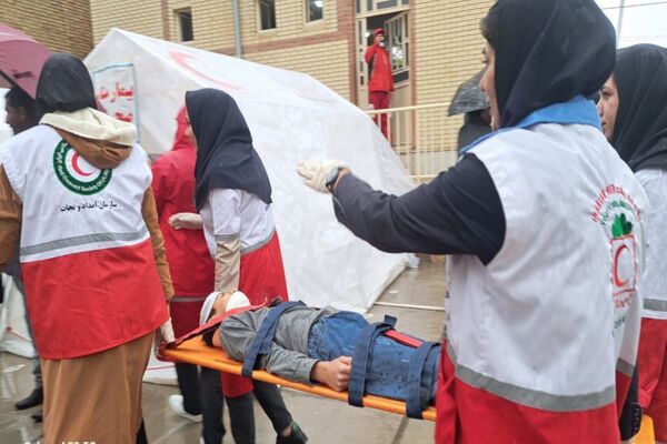 بیست‌وششمین مانور سراسری زلزله در مدرسه قائم آل محمد یاسوج